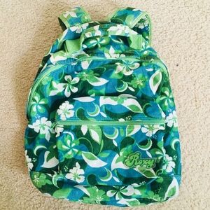 Roxy corduroy Hawaiian floral backpack